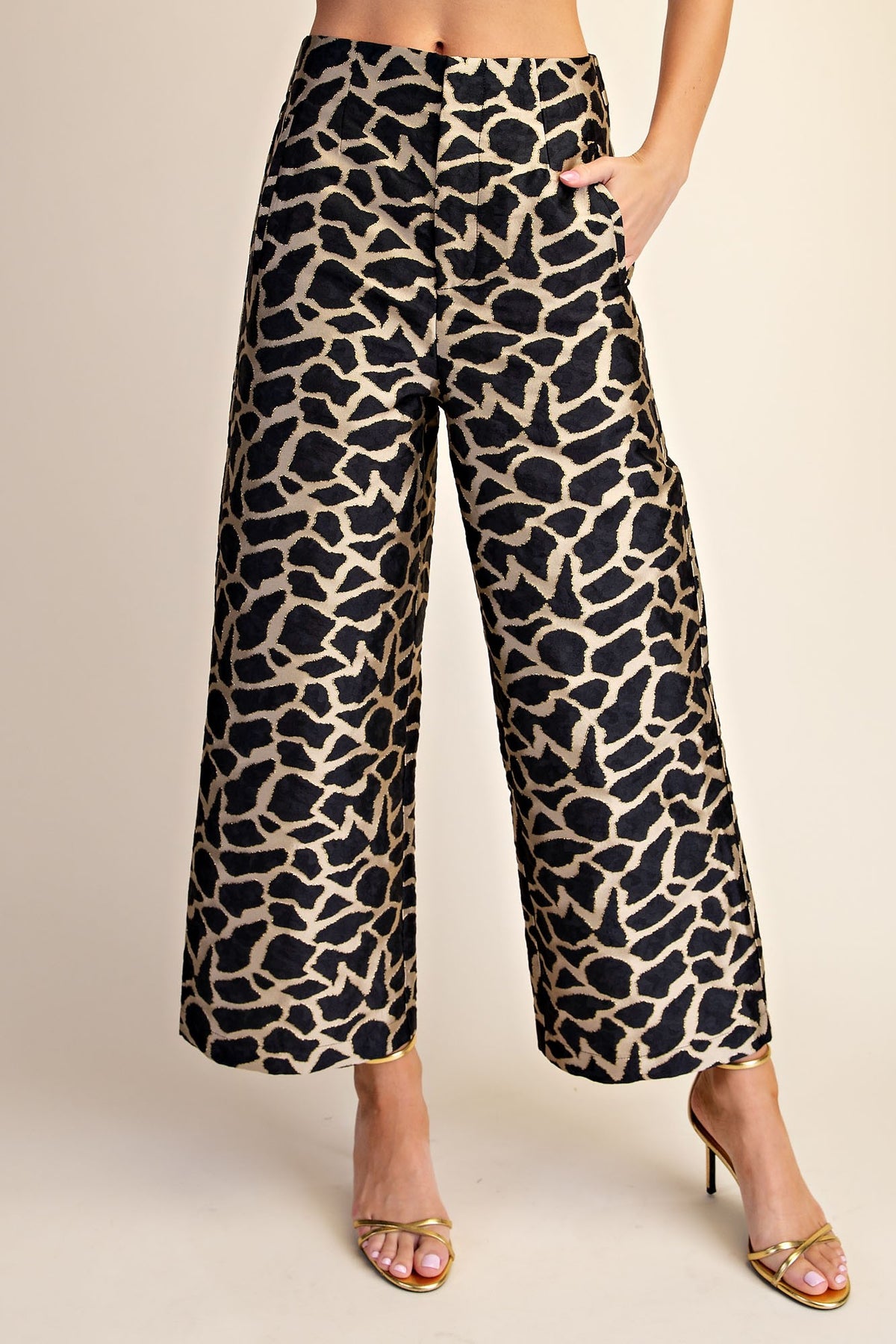 High Waist Crop Pants  P8590