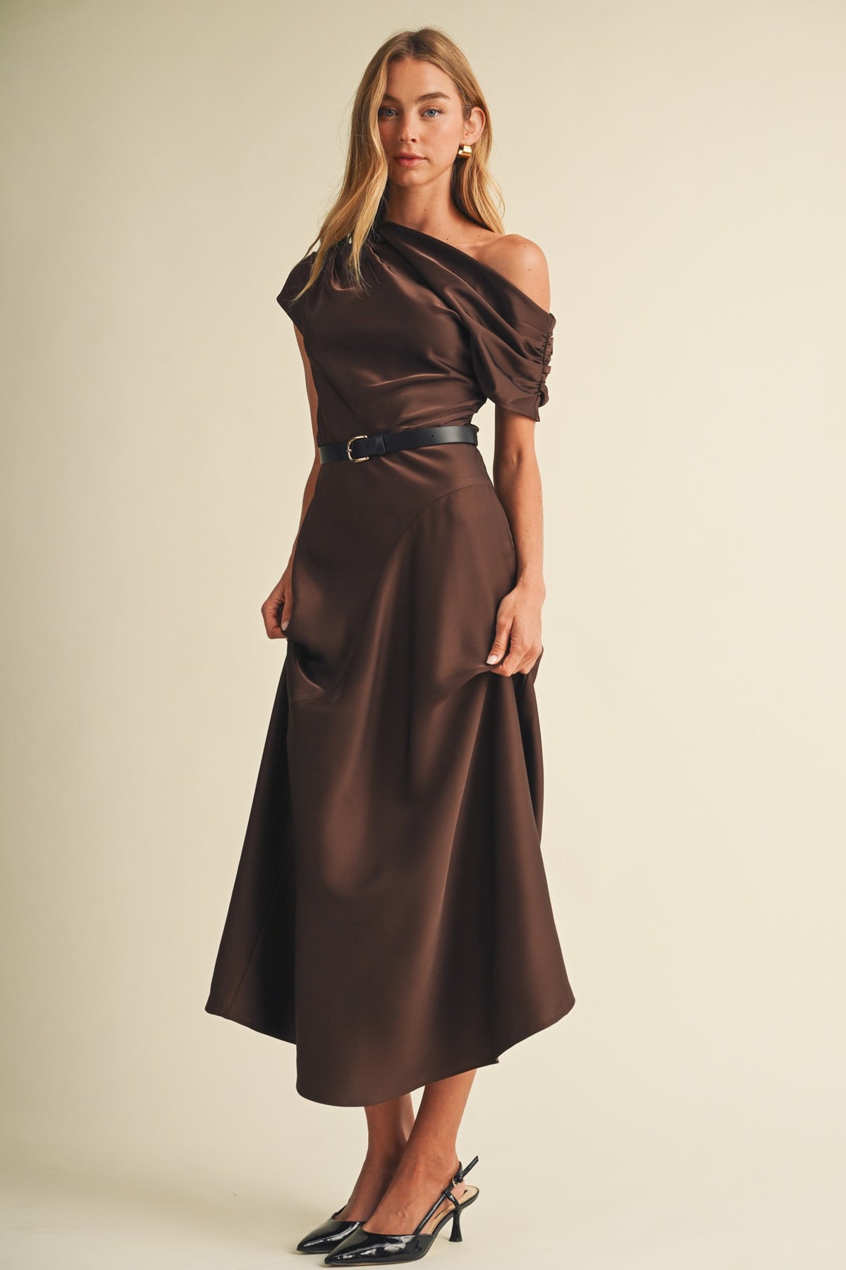 Asymmetric Bias-cut Dress S26941