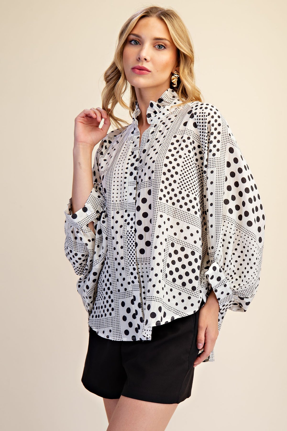 Balloon Sleeve Shirt  T9354