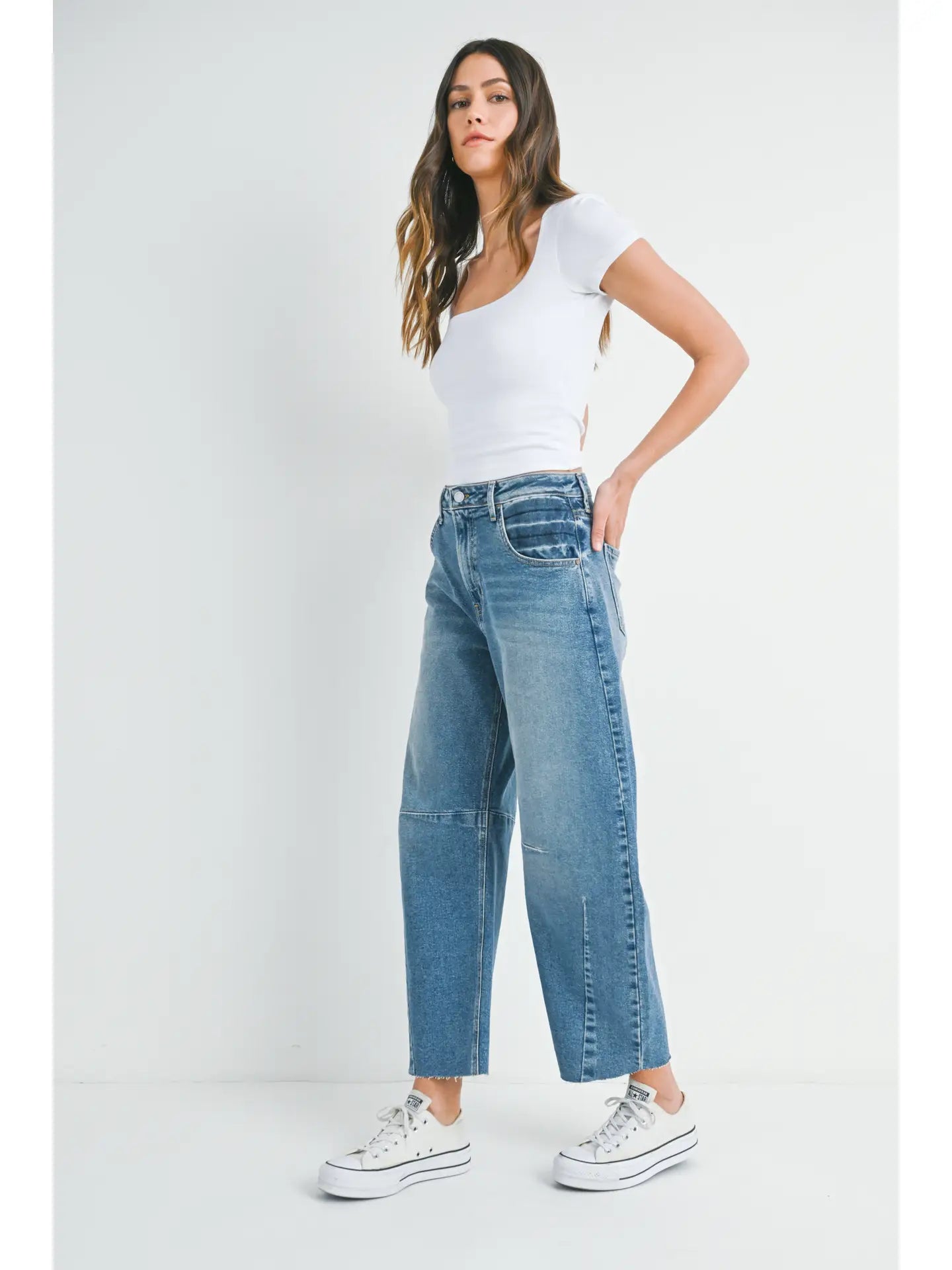 Barrel Jean w/ Seams BP473J