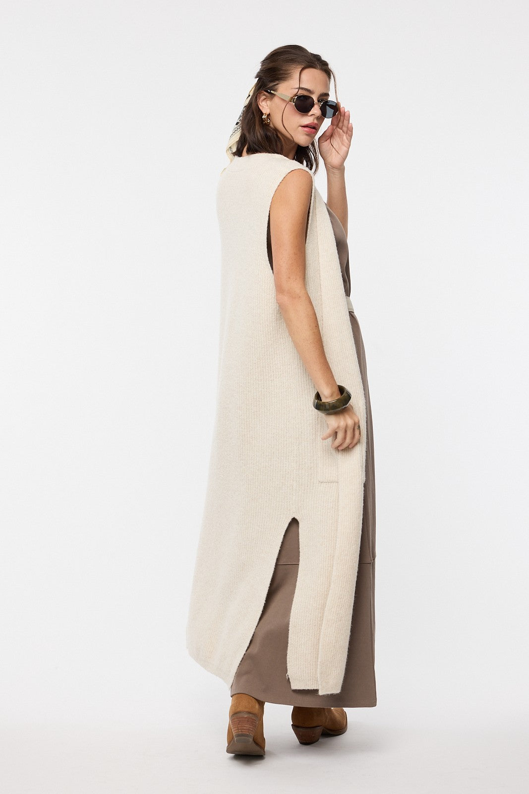 Long Sweater Vest Cardigan WL25-11959