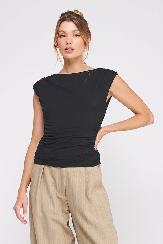 Sleeveless Scrunch Top  AT9515