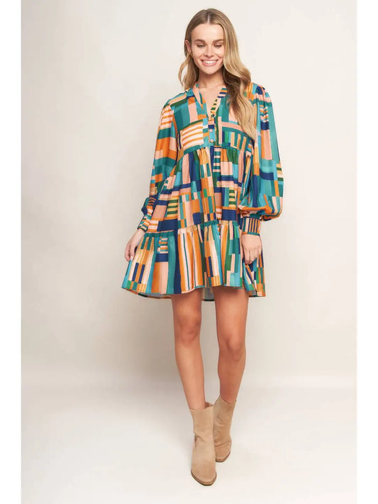 Printed Woven Mini Dress ID21548