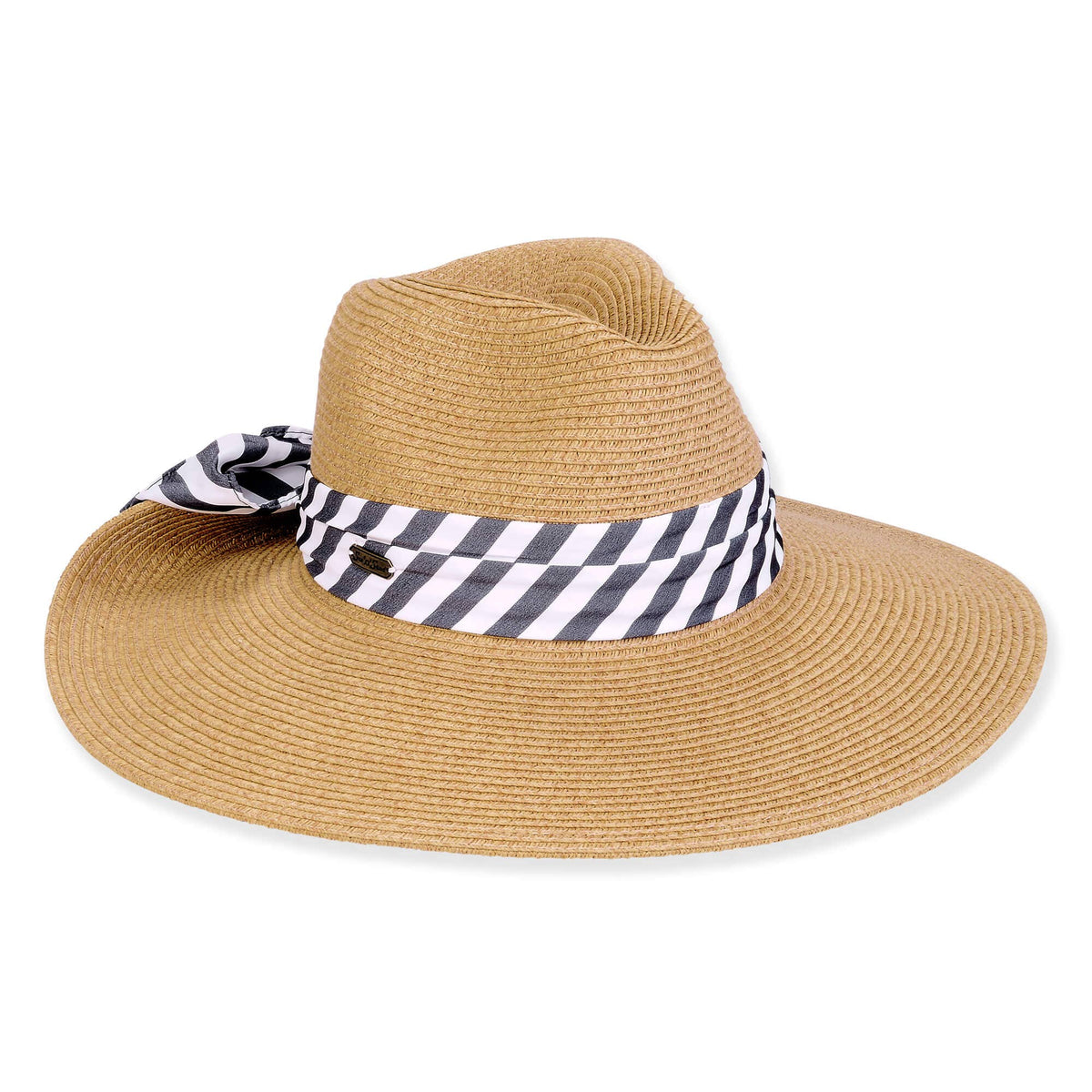Tan Paperbraid Turn Up Hat