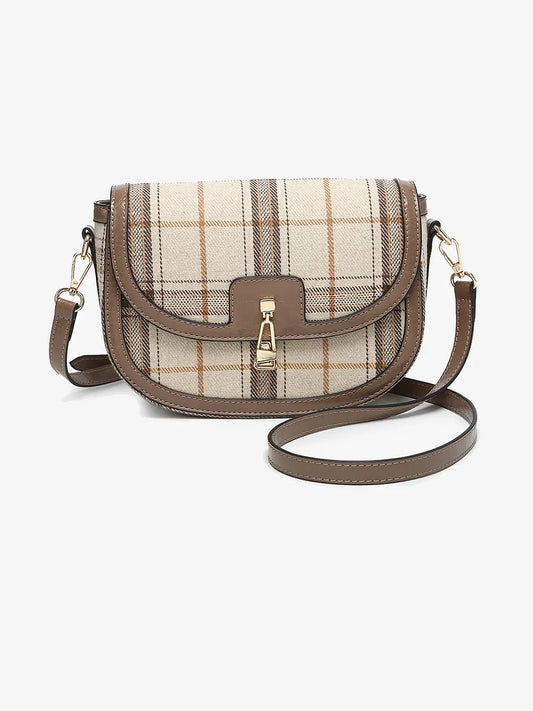 Calloway Plaid Contrast Crossbody Bag M2737