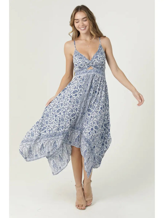 V Neck Maxi Dress C4921