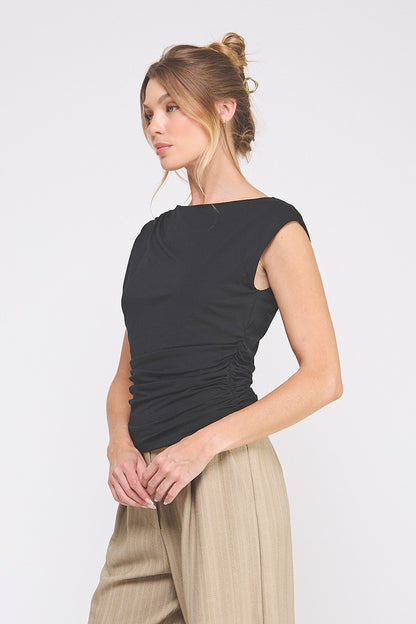 Sleeveless Scrunch Top  AT9515
