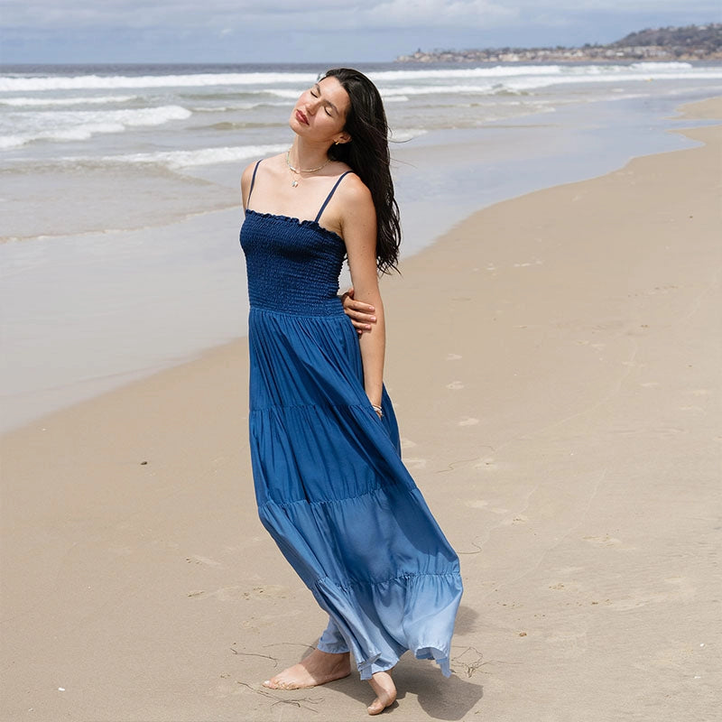Ocean Mist Rayon Mai Tai Maxi Dress 64238-ADJ-S