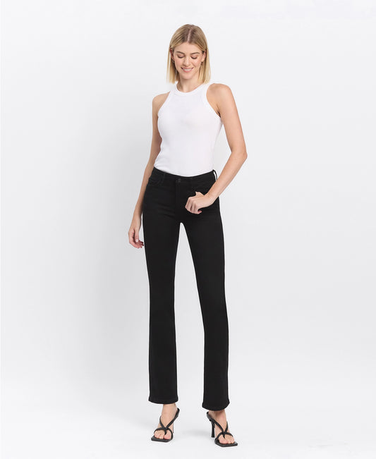 Mid Rise Black Bootcut Jeans LV1171