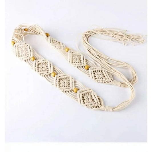 Hollow Knitted Tassel Belt BLT02