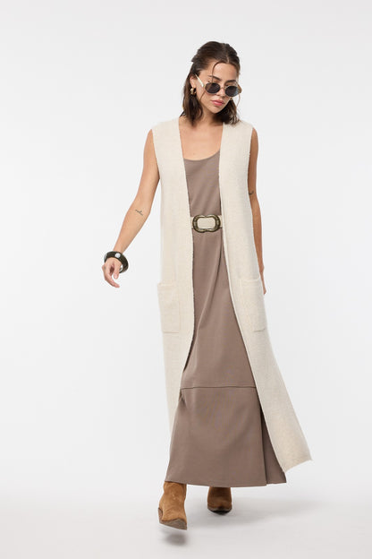 Long Sweater Vest Cardigan WL25-11959
