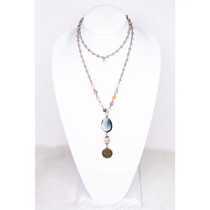 Alexis Necklace in Grey 56831