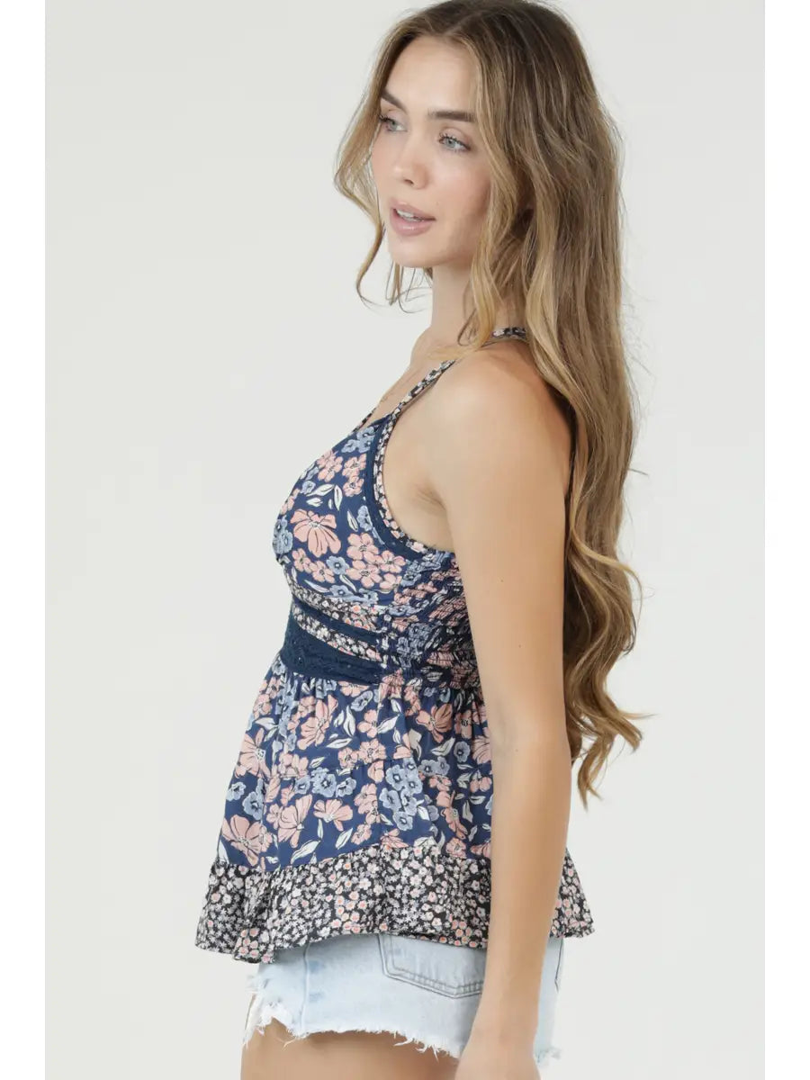 Lace Trim Cami Tank Top C2E81