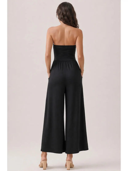 V Shape Drop Waist Tube Jumpsuit JR56941C