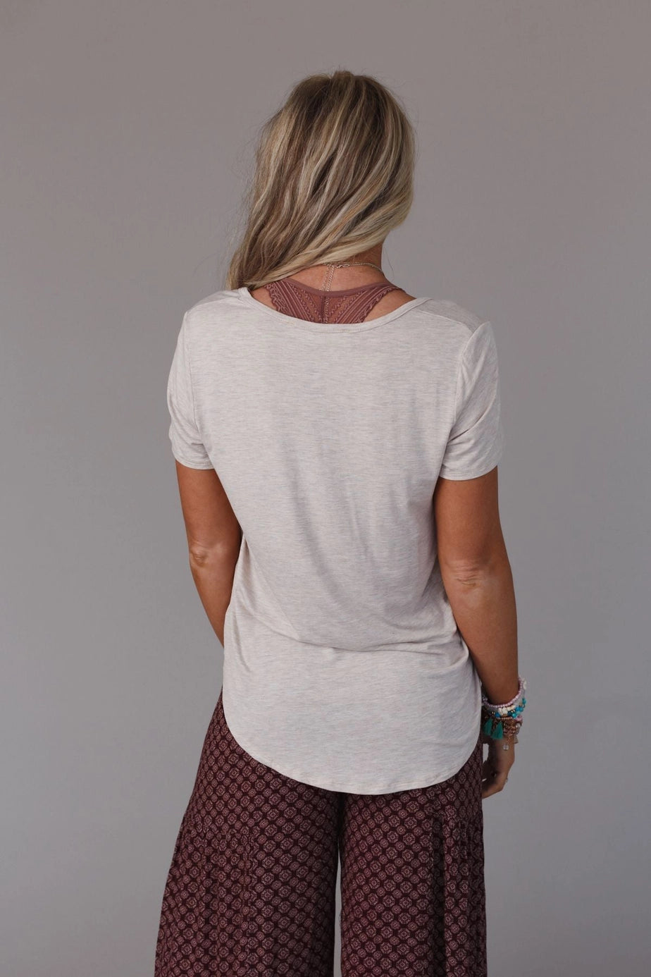 Scoop Neck Bralette Tee RA1139