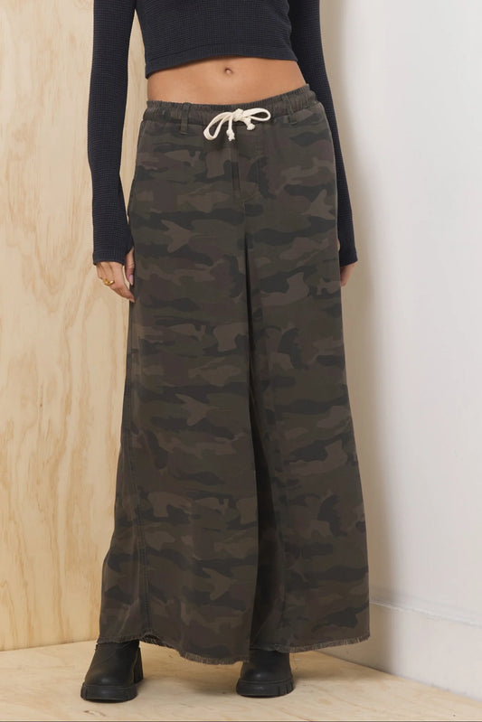 Camo Tencel Wide Leg Pant CC1339-CMO