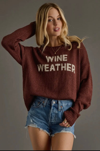 Wine Weather Lightweight Sweater CL-SW-935