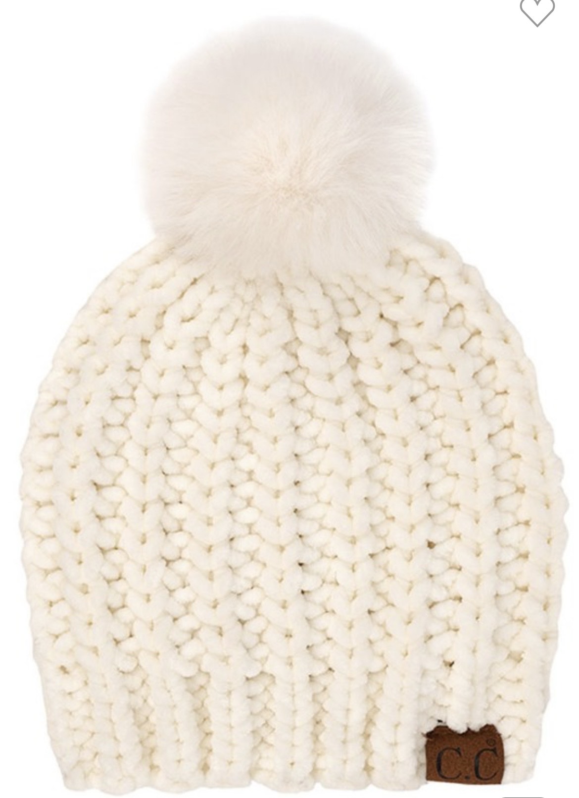 C.c Soft Chenille Chunky Yarn Beanie Hat HAT-2086