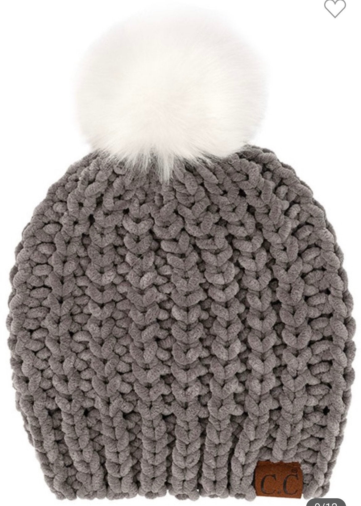 C.c Soft Chenille Chunky Yarn Beanie Hat HAT-2086