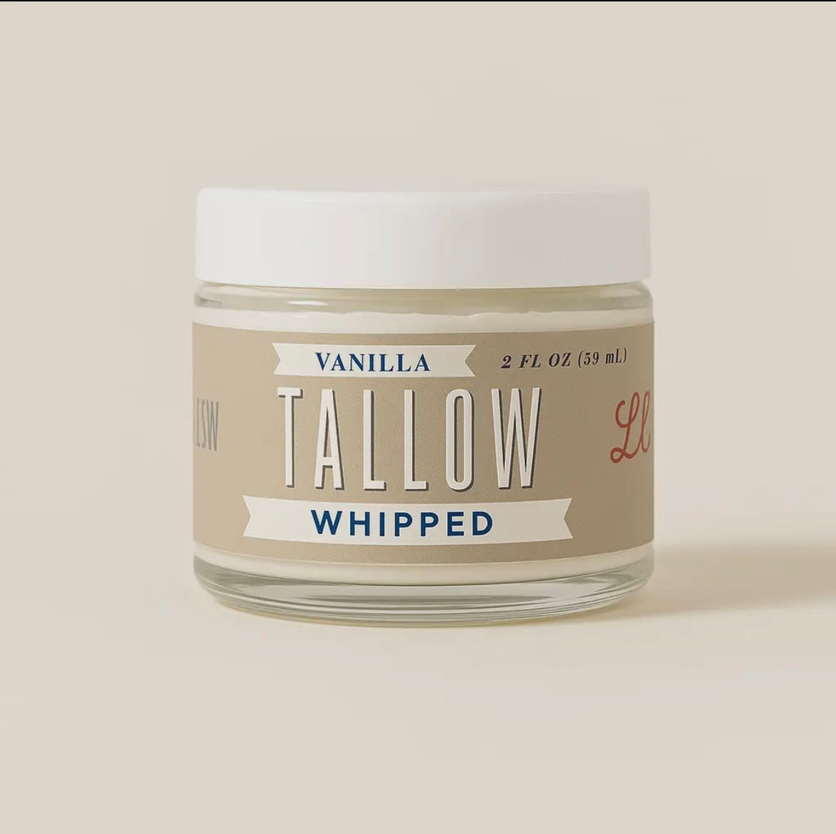 Vanilla Whipped Tallow Moisturizer 2  oz