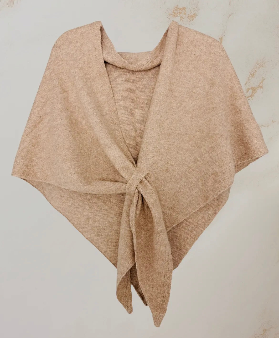Cashmere-Blend Knit Triangle Shawl JC063345