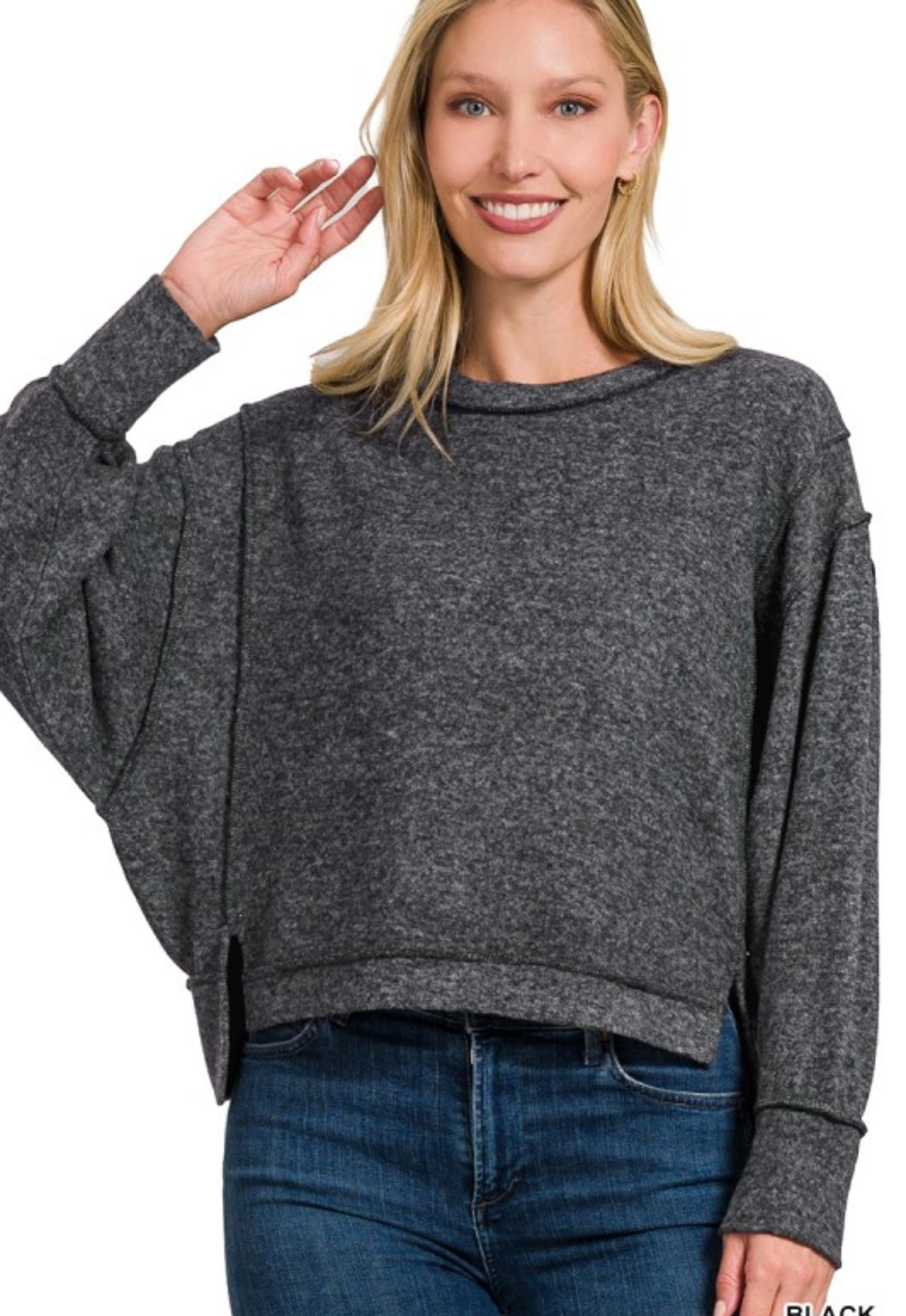 Brushed Melange Hacci Oversized Sweater HT-2263A5