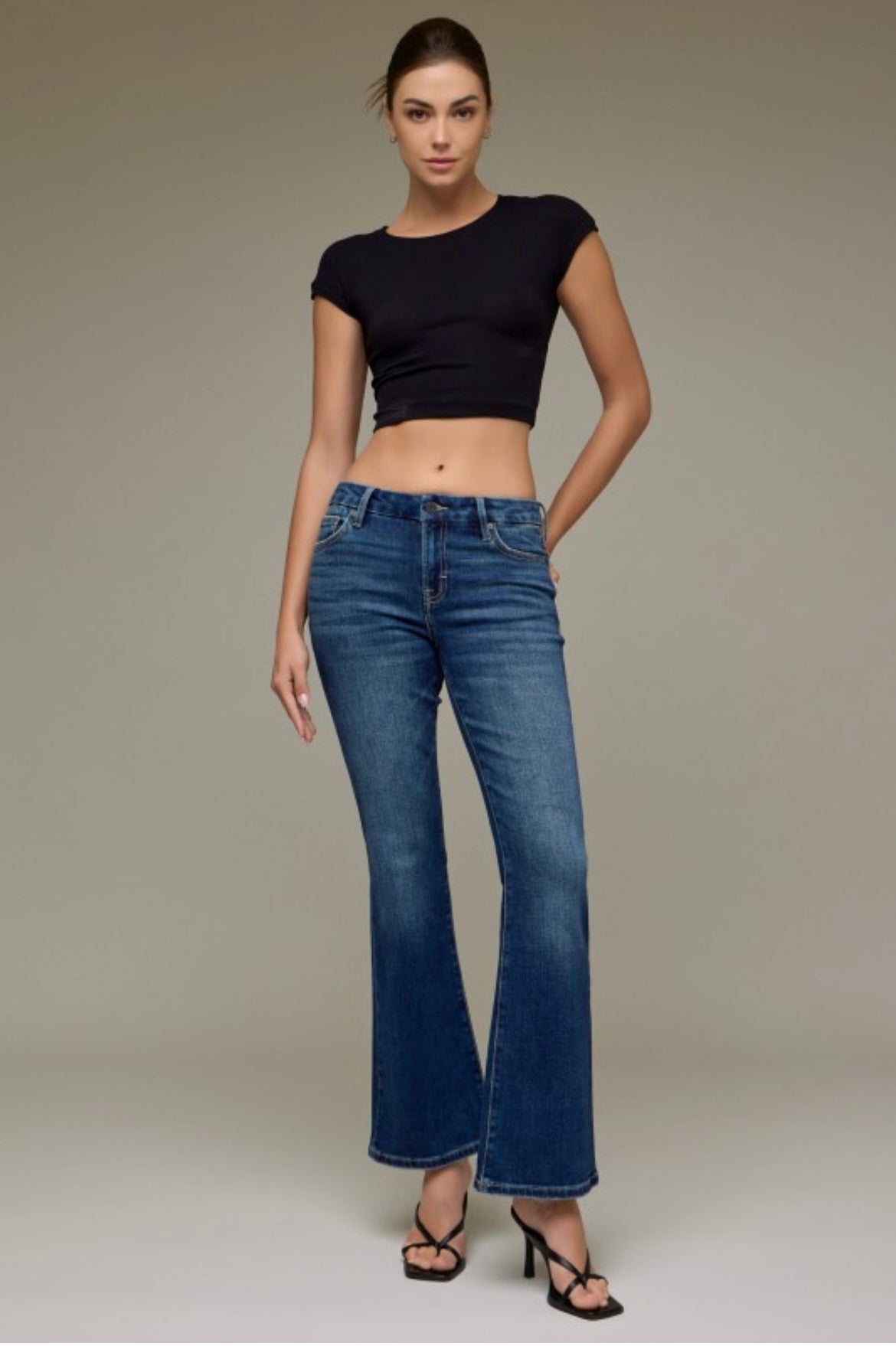 Dark Wash Clean Mid Rise Bootcut HD3391-DK