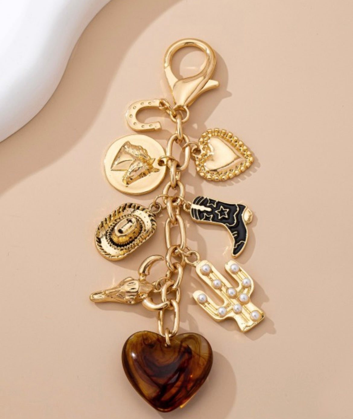 Western Heart Bag Charm 80K096