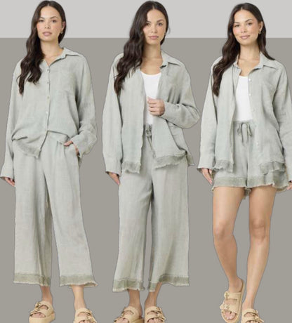 Drapy Linen Button Down GM2006