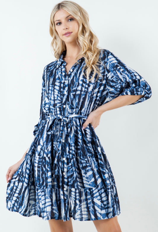 Collar Short Dress M52403-A