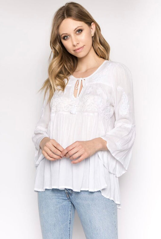 Hand Stitch Embroidered Top 18687