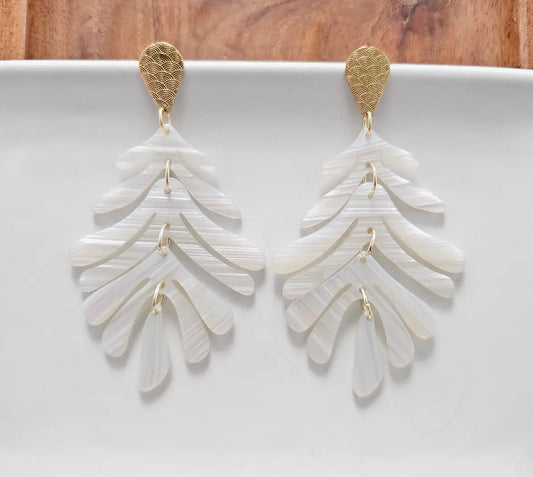 Palm Earrings Seashell