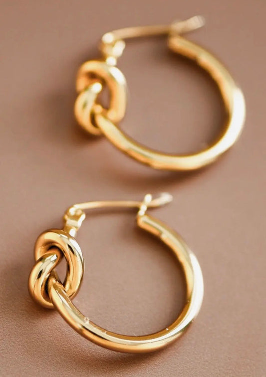 18k Gold Plated Steel Hoop Earring-7076