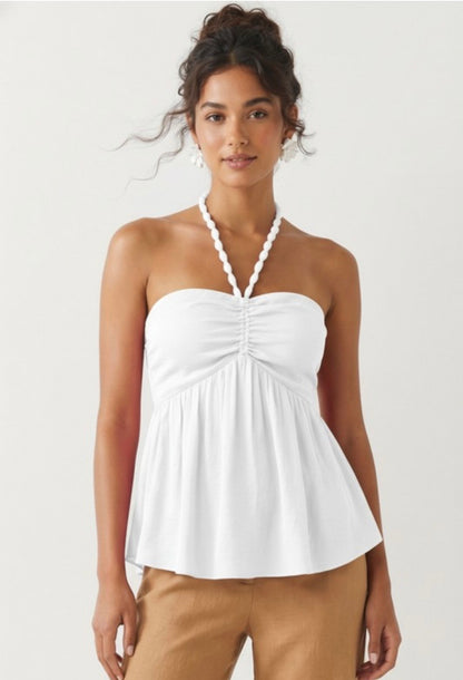 Silky Beaded Halter Top NT119896