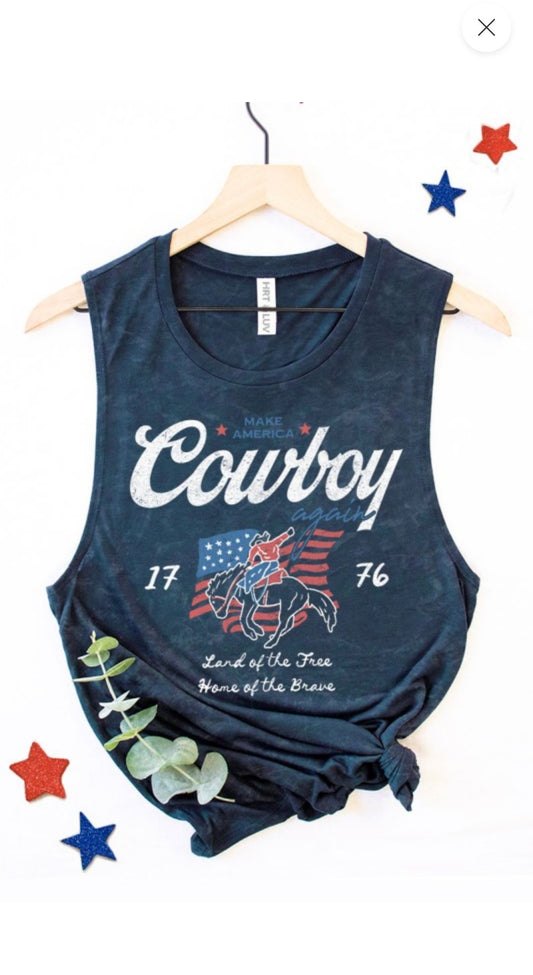 Make America Cowboy Again Tank Top HL9291TK