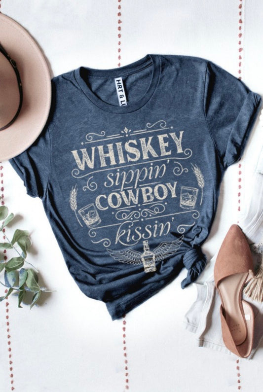 Whiskey Sippin Cowboy Tee HL9252CR