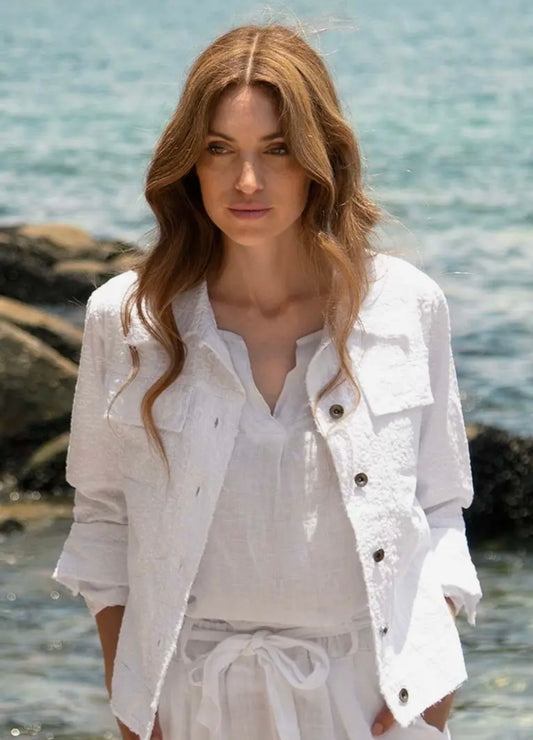 Effie Embroidered Cotton Jacket S23-865