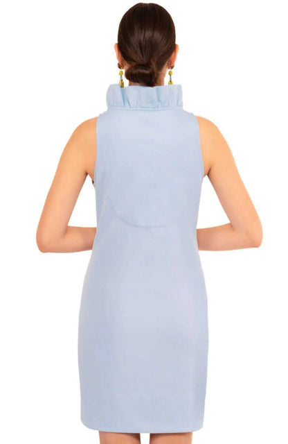 Jersey Ruffneck Sleeveless Dress JDRNSL