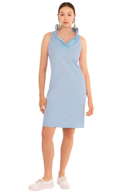 Jersey Ruffneck Sleeveless Dress JDRNSL