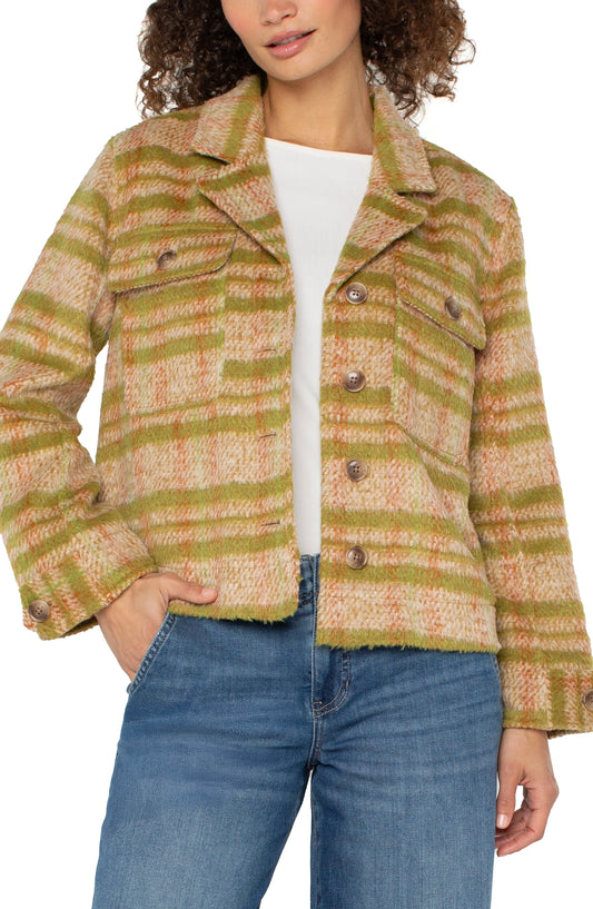 Button Front Boxy Jacket LM1C28TR02