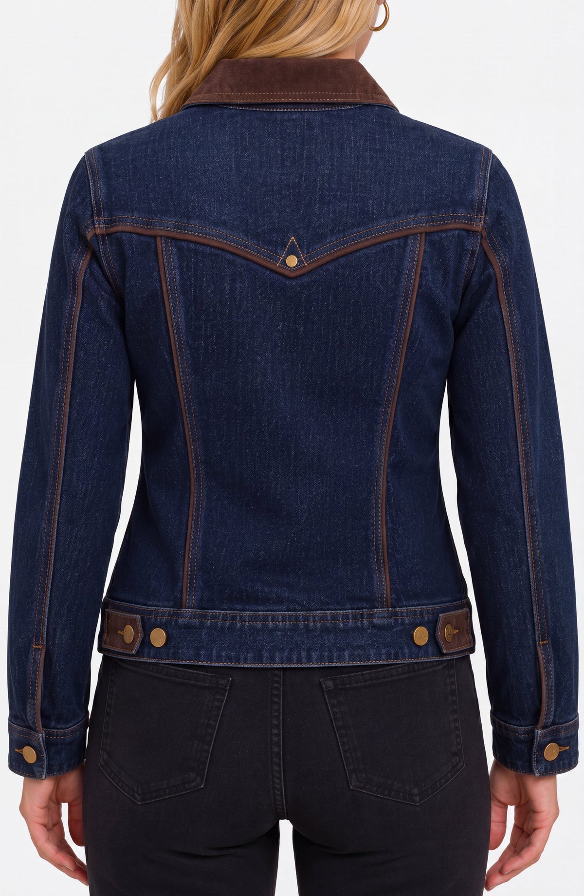 Classic Trucker Jacket with Velvet Details - Riverwalk