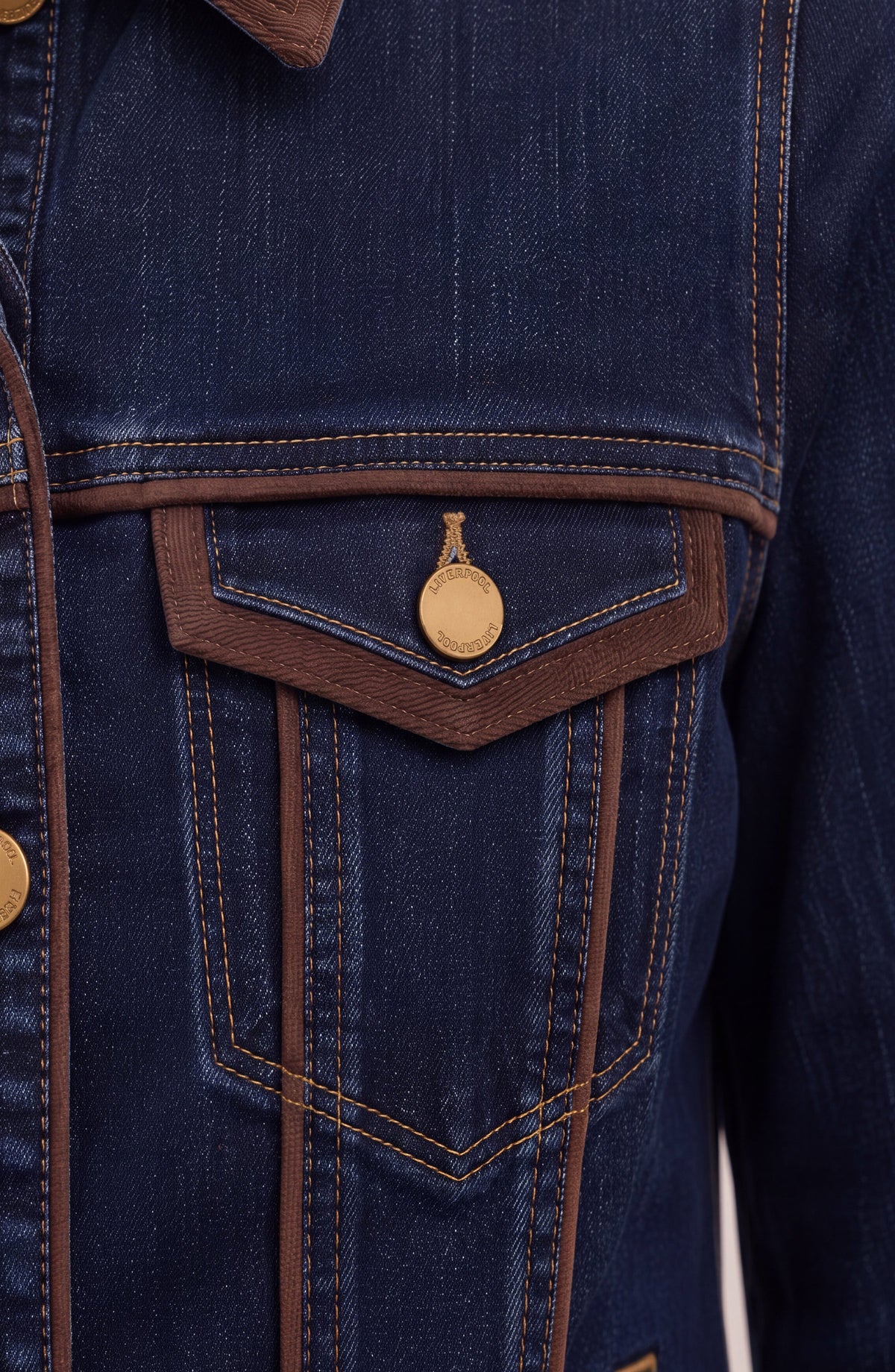 Classic Trucker Jacket with Velvet Details - Riverwalk