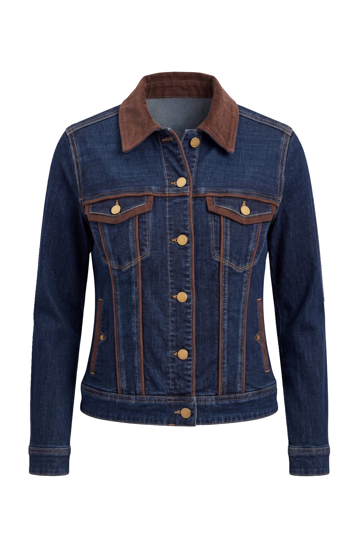 Classic Trucker Jacket with Velvet Details - Riverwalk