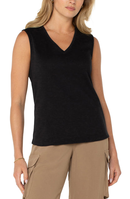 Sleeveless V-neck Knit Top LM8H35K99