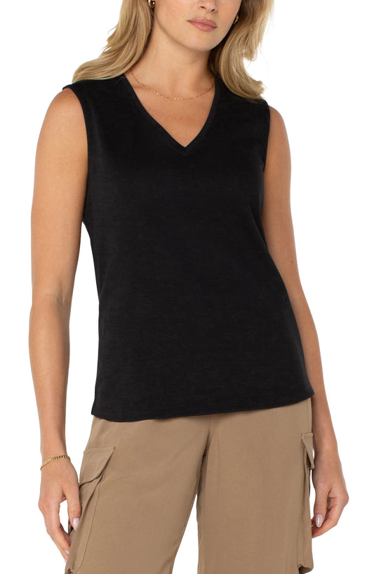 Sleeveless V-neck Knit Top LM8H35K99