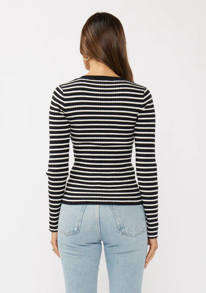 Miranda Striped Sweater I-51119K-TAK