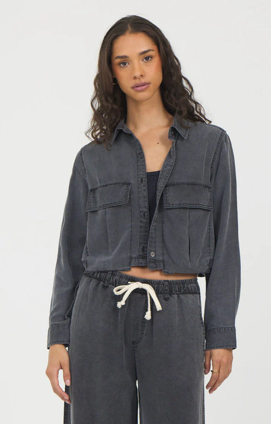 Charcoal Tencel Button Down CC13561-WSH