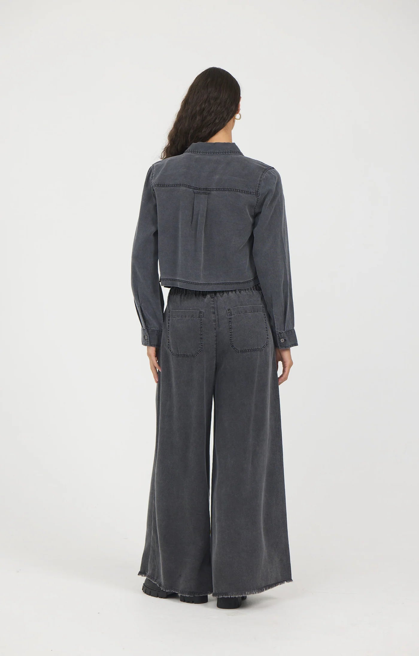 Charcoal Tencel Button Down CC13561-WSH