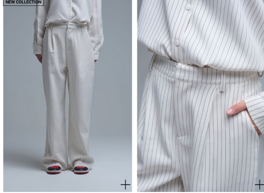 Chic Cream Wide Leg Trouser 3764906