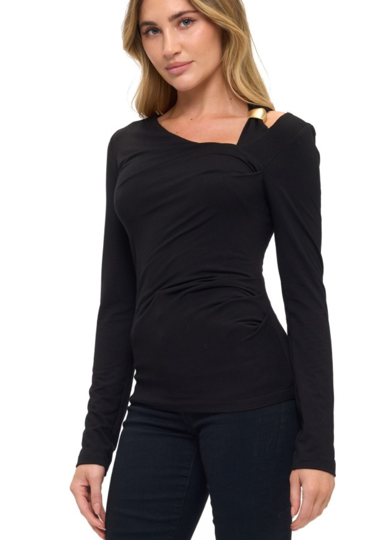 Metal Detail Cut Out Top T1775-ITY